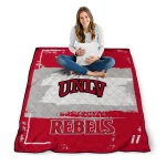 personalized unlv rebels grunge patch red white quilt blanket best selling