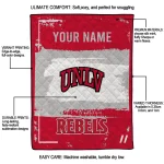 personalized unlv rebels grunge patch red white quilt blanket best selling