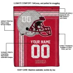 personalized unlv rebels helmet theme red quilt blanket best selling