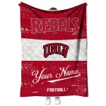 personalized unlv rebels hibiscus burst red white quilt blanket best selling