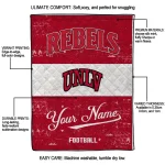 personalized unlv rebels hibiscus burst red white quilt blanket best selling