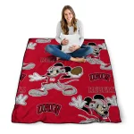 personalized unlv rebels mickey football red quilt blanket best selling