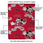 personalized unlv rebels mickey football red quilt blanket best selling