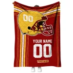 personalized usc trojans helmet theme red quilt blanket best selling