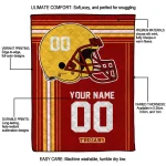 personalized usc trojans helmet theme red quilt blanket best selling