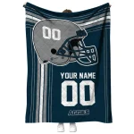 personalized utah state aggies helmet theme navy quilt blanket best selling