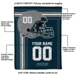 personalized utah state aggies helmet theme navy quilt blanket best selling