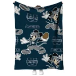 personalized utah state aggies mickey football navy quilt blanket best selling