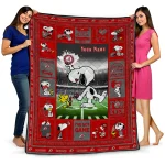 personalized utah utes snoopy coach red quilt blanket best selling