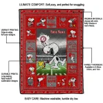 personalized utah utes snoopy coach red quilt blanket best selling