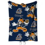 personalized utep miners mickey football blue quilt blanket best selling