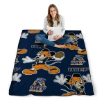 personalized utep miners mickey football blue quilt blanket best selling