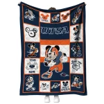 personalized utsa roadrunners mickey crimson orange white quilt blanket best selling