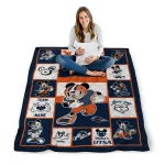 personalized utsa roadrunners mickey crimson orange white quilt blanket best selling