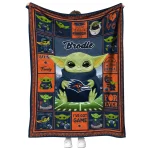personalized utsa roadrunners yody baby pattern orange quilt blanket best selling