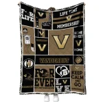 personalized vanderbilt commodores helmet passion black quilt blanket best selling