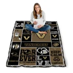 personalized vanderbilt commodores helmet passion black quilt blanket best selling