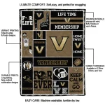 personalized vanderbilt commodores helmet passion black quilt blanket best selling