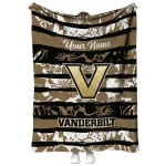 personalized vanderbilt commodores layered florals black white quilt blanket best selling