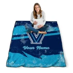 personalized villanova wildcats brushstroke layers navy quilt blanket best selling