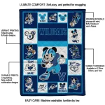 personalized villanova wildcats mickey crimson navy white quilt blanket best selling