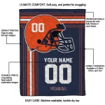 personalized virginia cavaliers helmet theme blue quilt blanket best selling