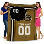 personalized wake forest demon deacons helmet theme gold quilt blanket best selling