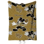 personalized wake forest demon deacons mickey football gold quilt blanket best selling