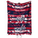 personalized washington capitals layered florals blue white quilt blanket best selling