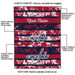 personalized washington capitals layered florals blue white quilt blanket best selling