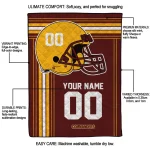 personalized washington commanders helmet theme burgundy quilt blanket best selling