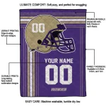 personalized washington huskies helmet theme purple quilt blanket best selling