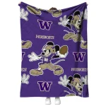 personalized washington huskies mickey football purple quilt blanket best selling
