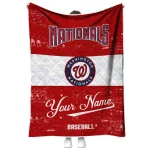 personalized washington nationals snoopy victory red white quilt blanket best selling