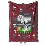 personalized washington state cougars snoopy coach crimson quilt blanket best selling