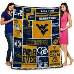 Personalized West Virginia Mountaineers Helmet Passion Blue Quilt Blanket 1 personalized west virginia mountaineers helmet passion blue quilt blanket best selling