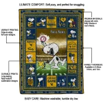 personalized west virginia mountaineers snoopy coach blue quilt blanket best selling