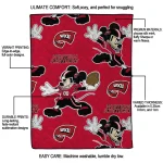 personalized western kentucky hilltoppers mickey football red quilt blanket best selling