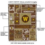 personalized western michigan broncos helmet passion brown quilt blanket best selling
