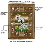 personalized western michigan broncos snoopy coach brown quilt blanket best selling