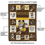 personalized wyoming cowboys mickey crimson brown white quilt blanket best selling