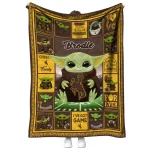 personalized wyoming cowboys yody baby pattern brown quilt blanket best selling