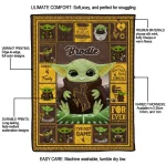 personalized wyoming cowboys yody baby pattern brown quilt blanket best selling