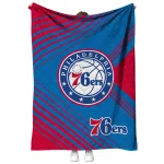 philadelphia 76ers arrow layers blue quilt blanket best selling