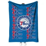 philadelphia 76ers bold red blue quilt blanket best selling