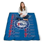 philadelphia 76ers bold red blue quilt blanket best selling