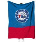 philadelphia 76ers dot illusion blue quilt blanket best selling