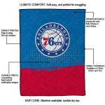 philadelphia 76ers dot illusion blue quilt blanket best selling