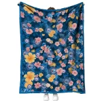 philadelphia 76ers hibiscus foliage blue quilt blanket best selling