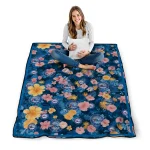 philadelphia 76ers hibiscus foliage blue quilt blanket best selling